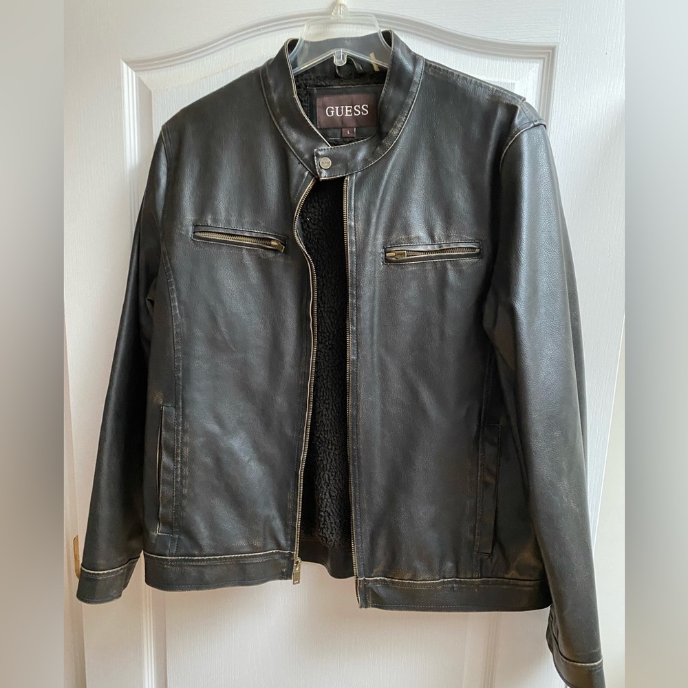 Guess Leather Jacket NWT
